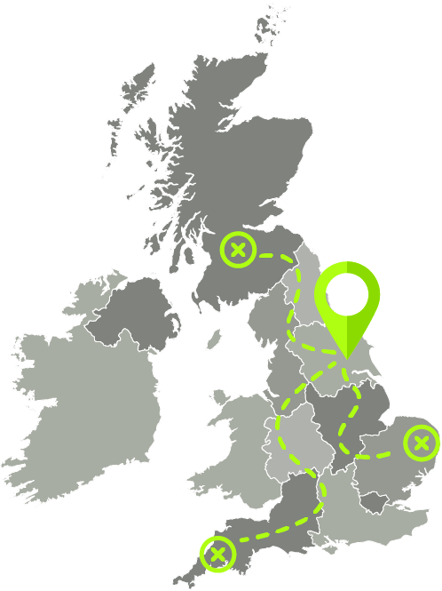 Delivery Illustration of Point2Point delivery locations